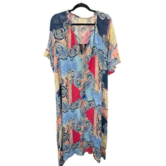 Johnny Was Cordelia Embroidered Midi Dress with Slip Lining Size Large - Picture 4 of 9